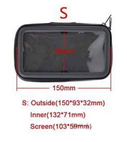 Universeller wasserdichter Motorrad-Telefonhalter mit Reißverschlusstasche, Lenker-Telefonhalterung, Ständer, Stütztasche für iPhone X 8 7 6 Mobiltelefon