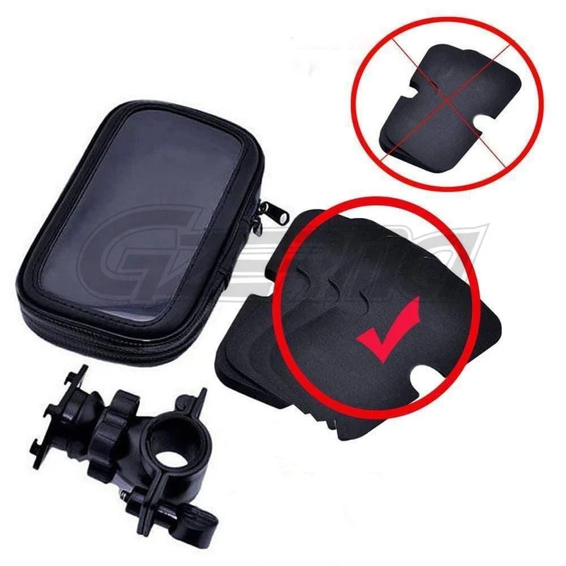 Universeller wasserdichter Motorrad-Telefonhalter mit Reißverschlusstasche, Lenker-Telefonhalterung, Ständer, Stütztasche für iPhone X 8 7 6 Mobiltelefon