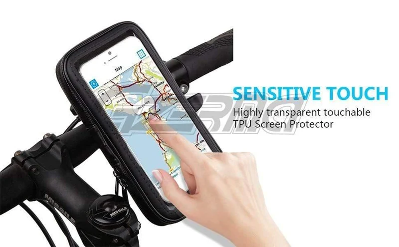 Universeller wasserdichter Motorrad-Telefonhalter mit Reißverschlusstasche, Lenker-Telefonhalterung, Ständer, Stütztasche für iPhone X 8 7 6 Mobiltelefon