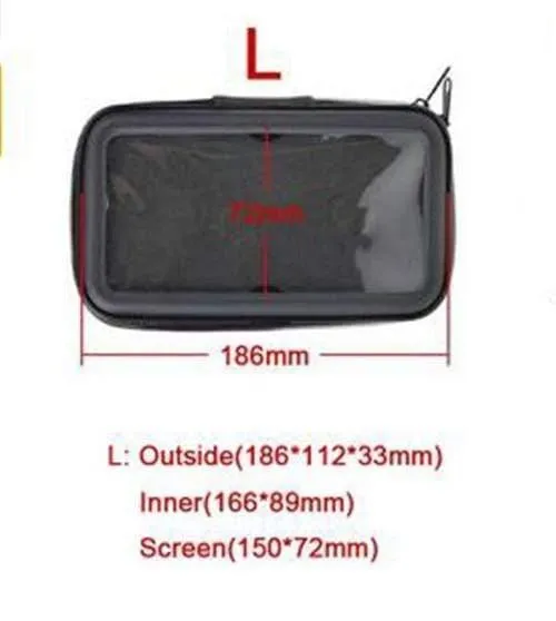 Universeller wasserdichter Motorrad-Telefonhalter mit Reißverschlusstasche, Lenker-Telefonhalterung, Ständer, Stütztasche für iPhone X 8 7 6 Mobiltelefon