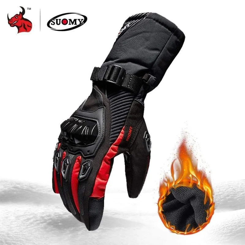 Motorradhandschuhe Herren 100% wasserdichte, winddichte Winter-Moto-Handschuhe mit Touchscreen, Gant Moto Guantes, Motorrad-Reithandschuhe