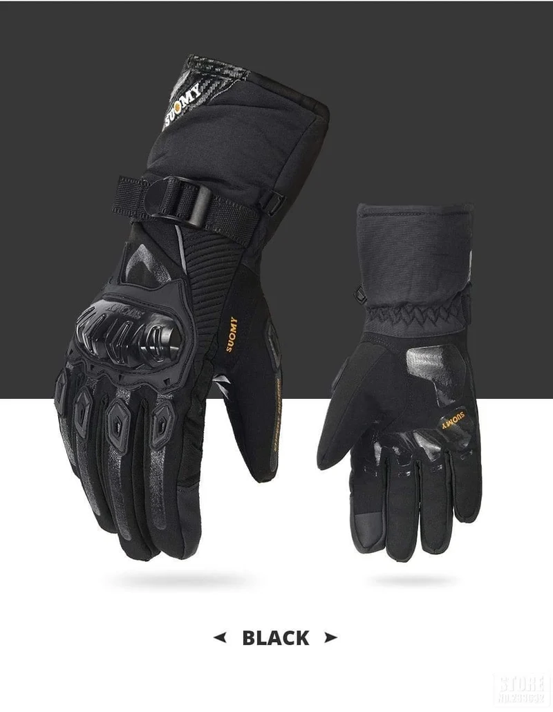 Motorradhandschuhe Herren 100% wasserdichte, winddichte Winter-Moto-Handschuhe mit Touchscreen, Gant Moto Guantes, Motorrad-Reithandschuhe