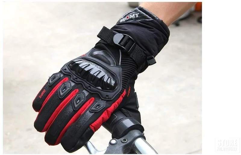 Motorradhandschuhe Herren 100% wasserdichte, winddichte Winter-Moto-Handschuhe mit Touchscreen, Gant Moto Guantes, Motorrad-Reithandschuhe