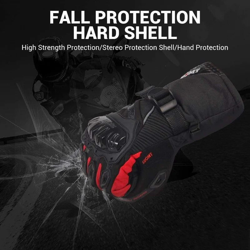 Motorradhandschuhe Herren 100% wasserdichte, winddichte Winter-Moto-Handschuhe mit Touchscreen, Gant Moto Guantes, Motorrad-Reithandschuhe