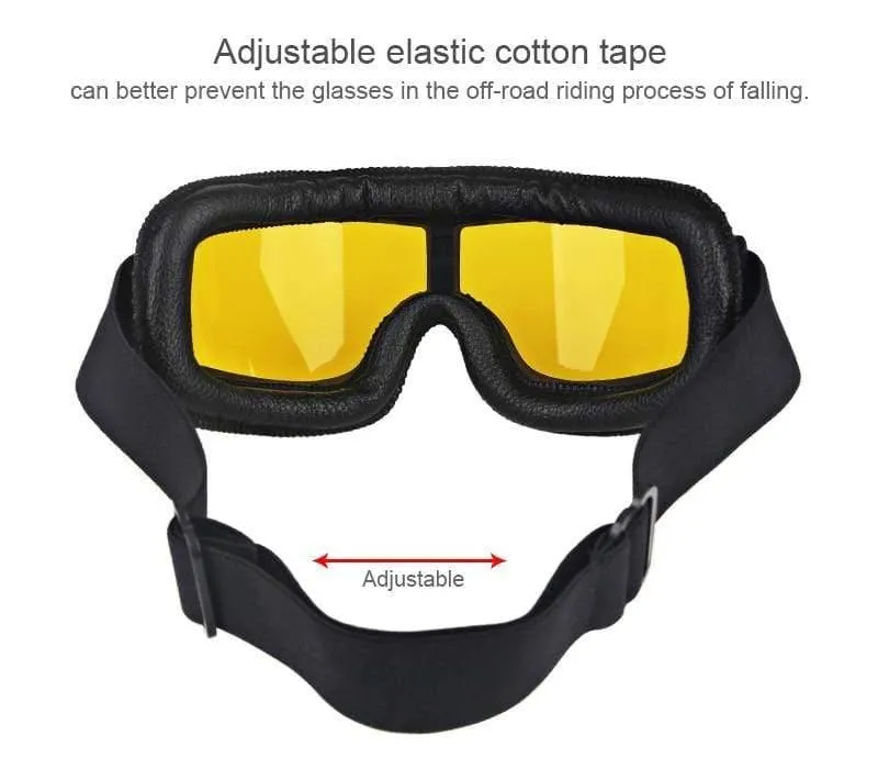 Universal Vintage Motorrad Brille Motorrad Roller Biker Brille Helm Brille Faltbar Für Harley