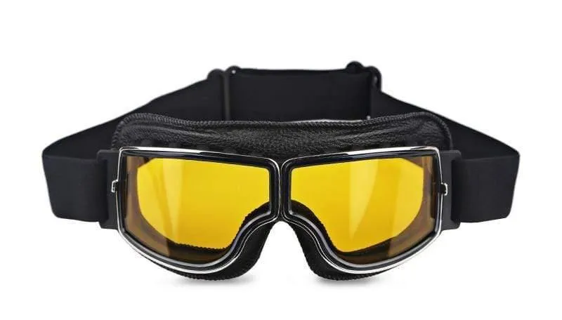 Universal Vintage Motorrad Brille Motorrad Roller Biker Brille Helm Brille Faltbar Für Harley
