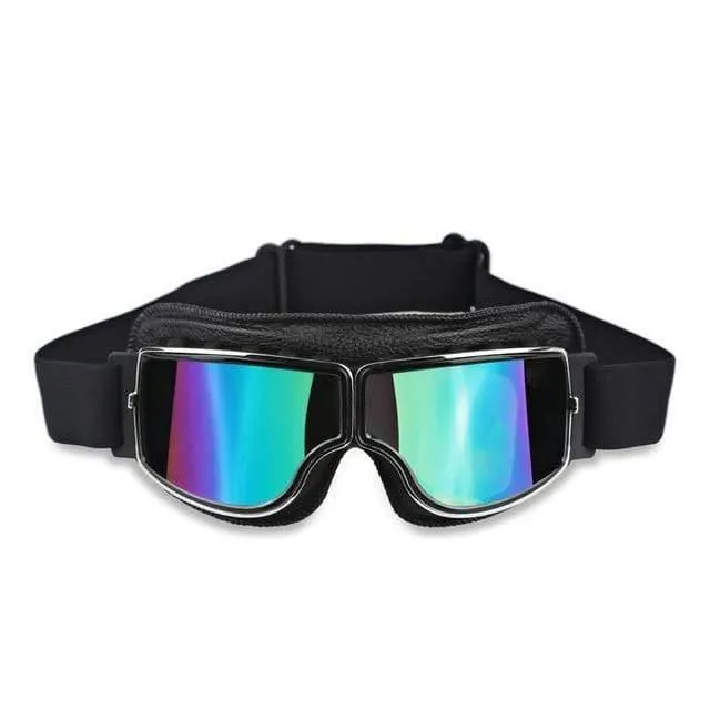 Universal Vintage Motorrad Brille Motorrad Roller Biker Brille Helm Brille Faltbar Für Harley
