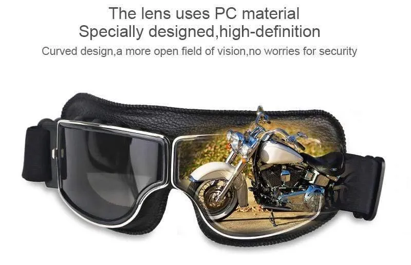 Universal Vintage Motorrad Brille Motorrad Roller Biker Brille Helm Brille Faltbar Für Harley