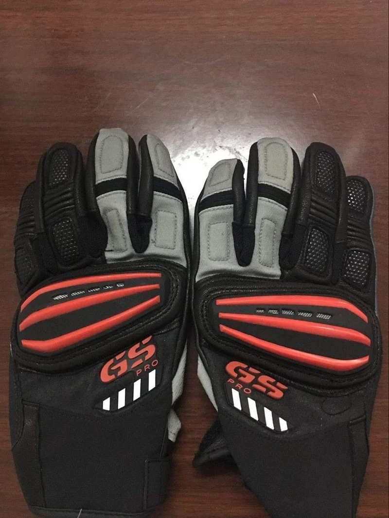 Motorrad Rally GS Handschuhe FÜR BMW GS1200 GS Radfahren Orange Blau Lederhandschuhe