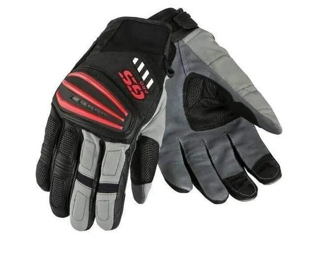 Motorrad Rally GS Handschuhe FÜR BMW GS1200 GS Radfahren Orange Blau Lederhandschuhe