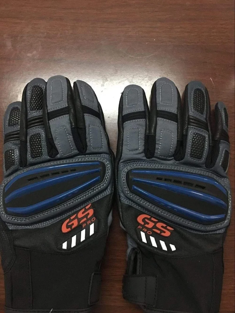 Motorrad Rally GS Handschuhe FÜR BMW GS1200 GS Radfahren Orange Blau Lederhandschuhe