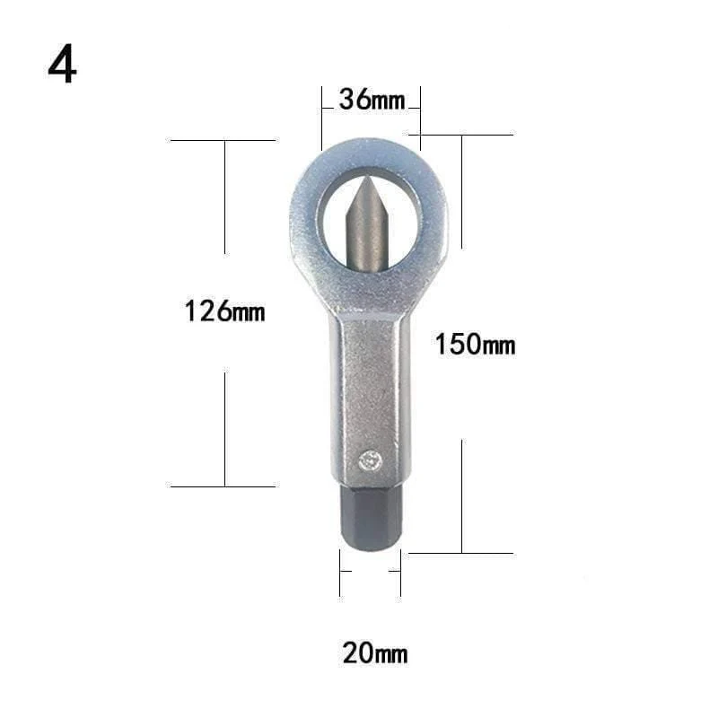 1Pcs Heavy Duty Rostfrei Beschädigter Mutternsplitter-Entferner Rostiger Mutternsplitter-Schlüssel Entfernen Schneidwerkzeug Stahlschlüssel Sechskant