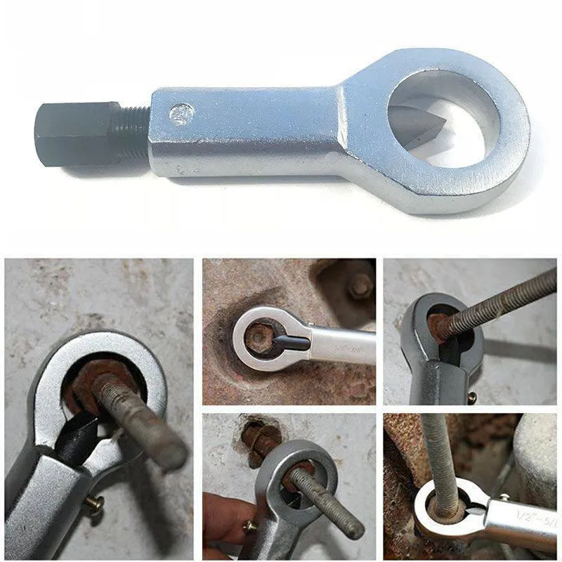 1Pcs Heavy Duty Rostfrei Beschädigter Mutternsplitter-Entferner Rostiger Mutternsplitter-Schlüssel Entfernen Schneidwerkzeug Stahlschlüssel Sechskant