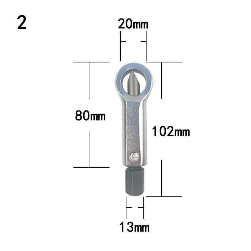 1Pcs Heavy Duty Rostfrei Beschädigter Mutternsplitter-Entferner Rostiger Mutternsplitter-Schlüssel Entfernen Schneidwerkzeug Stahlschlüssel Sechskant