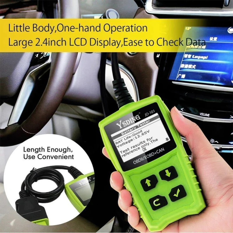 101 OBD2 Kfz-Scanner OBD-Autodiagnosewerkzeug im russischen Codeleser Universal-OBD2-Scanner Besser als ELM327