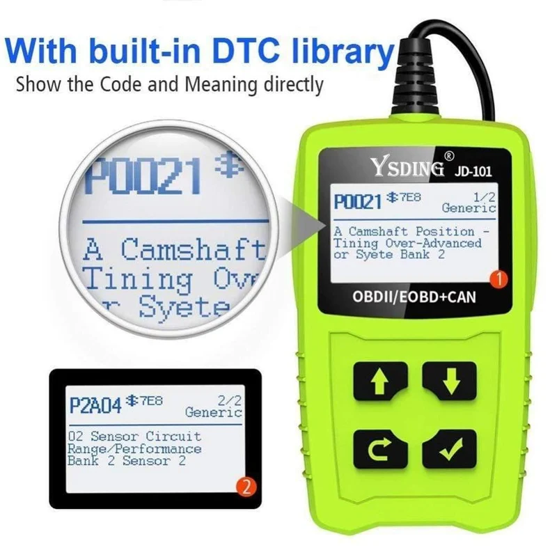 101 OBD2 Kfz-Scanner OBD-Autodiagnosewerkzeug im russischen Codeleser Universal-OBD2-Scanner Besser als ELM327