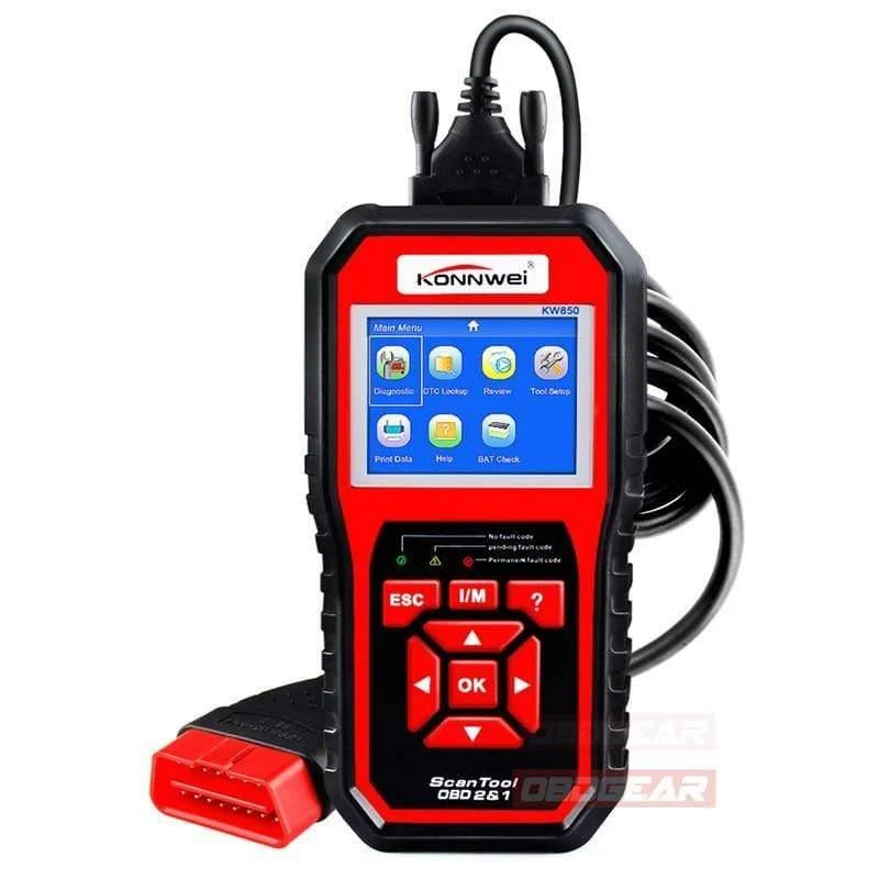 OBD 2-Auto-Scanner, OBD2-Scanner, KONNWEI KW850, vollständiger ODB2-Scanner, unterstützt mehrsprachige ODB 2-Autodiagnosescanner