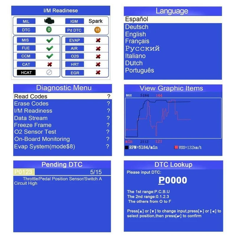 OBD 2-Auto-Scanner, OBD2-Scanner, KONNWEI KW850, vollständiger ODB2-Scanner, unterstützt mehrsprachige ODB 2-Autodiagnosescanner