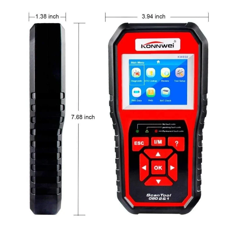 OBD 2-Auto-Scanner, OBD2-Scanner, KONNWEI KW850, vollständiger ODB2-Scanner, unterstützt mehrsprachige ODB 2-Autodiagnosescanner