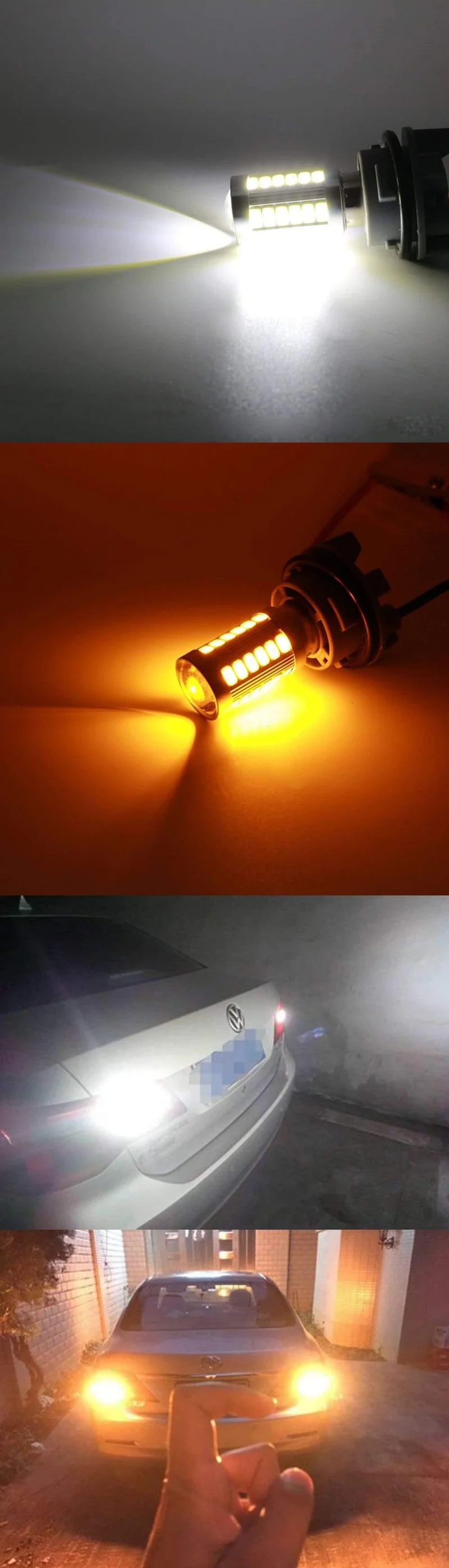 1PC Super Bright 33SMD P21W PY21W 7440 7443 1157 P21 / 5W BAY15D BA15S BAU15S W21W W21 / 5W 5630N 12N Auto-Bremslichter XN