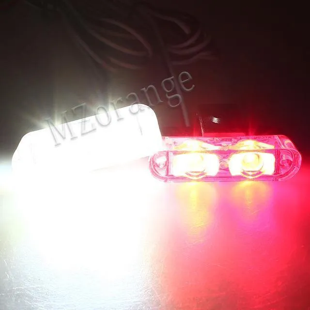 1Set DC 12V 2 LED Wireless Remote Flash Controller Auto LKW Polizei Licht rot und blau blinkende Strobe LED LED Warnlicht