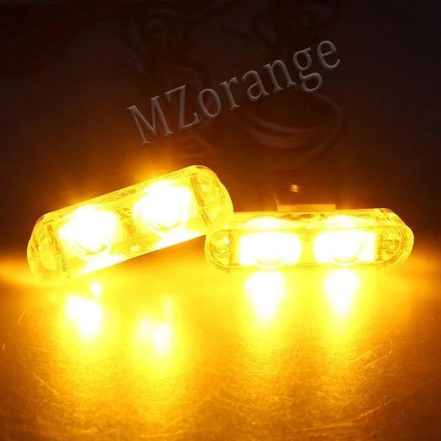 1Set DC 12V 2 LED Wireless Remote Flash Controller Auto LKW Polizei Licht rot und blau blinkende Strobe LED LED Warnlicht