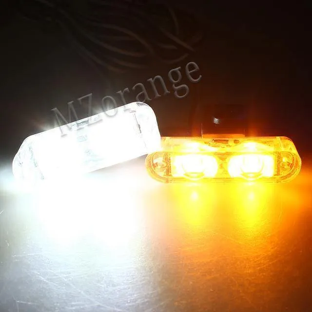 1Set DC 12V 2 LED Wireless Remote Flash Controller Auto LKW Polizei Licht rot und blau blinkende Strobe LED LED Warnlicht