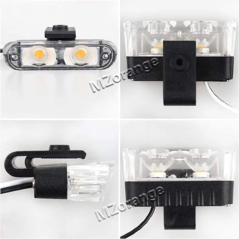 1Set DC 12V 2 LED Wireless Remote Flash Controller Auto LKW Polizei Licht rot und blau blinkende Strobe LED LED Warnlicht