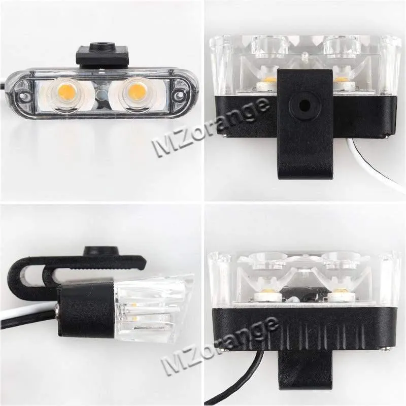 1Set DC 12V 2 LED Wireless Remote Flash Controller Auto LKW Polizei Licht rot und blau blinkende Strobe LED LED Warnlicht