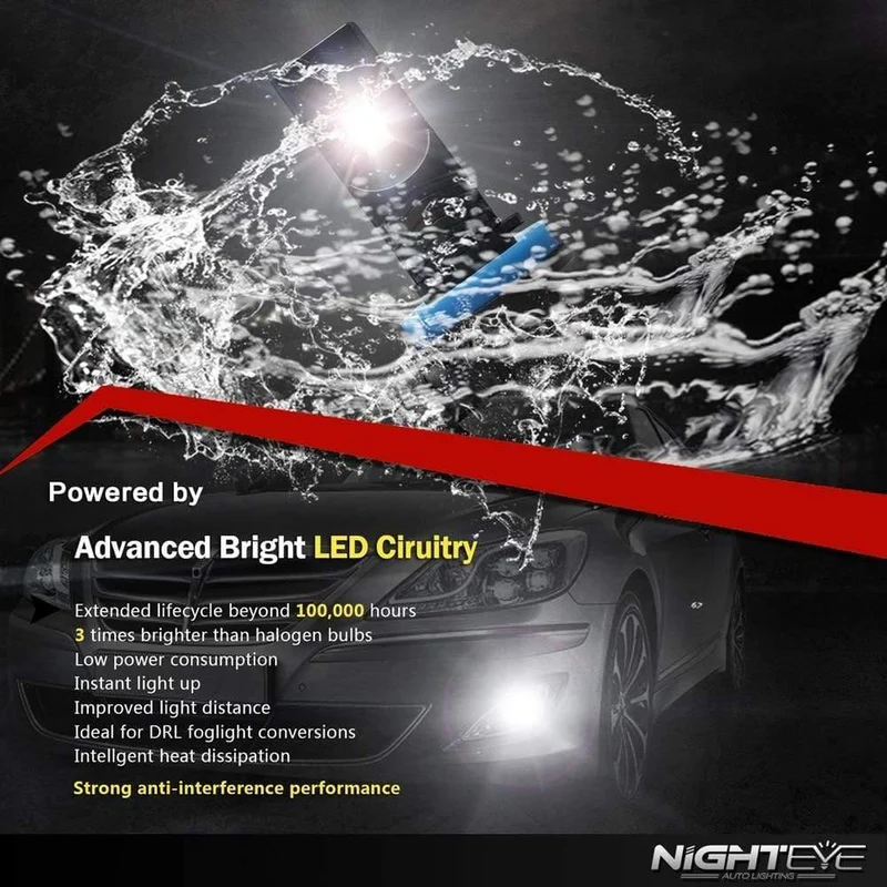 2pcs 1600Lm H11 H8 LED H7 Autolampen LED-Lampen 9005 HB3 9006 HB4 H1 H3 H10 H16EU Weiße Nebelscheinwerfer 6500K 12V Fahrlicht