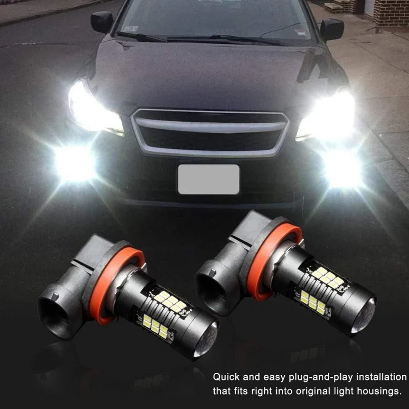 2 Stücke H8 H11 Led HB4 9006 HB3 9005 Nebelscheinwerfer Birne 3030SMD 1200LM 6000K Weiß Auto Fahren Laufen Lampe Auto Leds Licht 12V 24V
