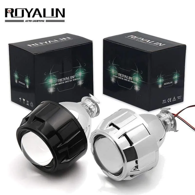 2.5-Zoll-Mini-Bi-Xenon-HID-Projektor-Scheinwerferlinsen, Nachrüstung für H4-H7-Autoscheinwerfer mit Gating-Gun-Abdeckungen