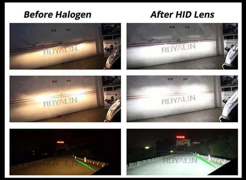 2.5-Zoll-Mini-Bi-Xenon-HID-Projektor-Scheinwerferlinsen, Nachrüstung für H4-H7-Autoscheinwerfer mit Gating-Gun-Abdeckungen