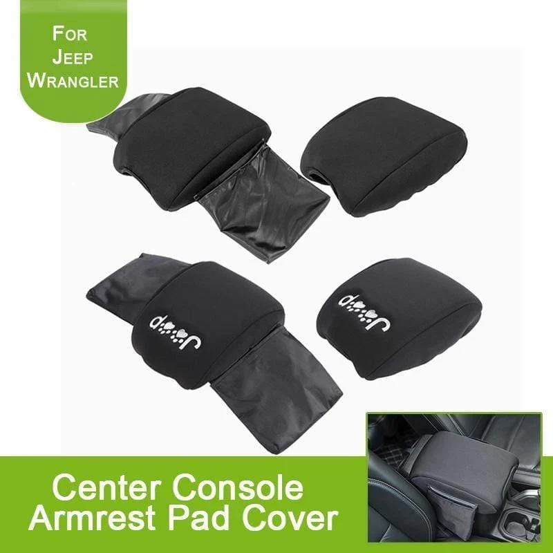 Innenleisten für 2018 Jeep Wrangler JL Center Console Armlehne Kissenbezug Pad Schutz für Jeep JL 2019 Zubehör