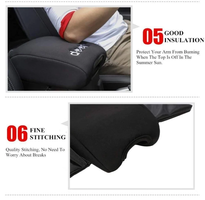 Innenleisten für 2018 Jeep Wrangler JL Center Console Armlehne Kissenbezug Pad Schutz für Jeep JL 2019 Zubehör