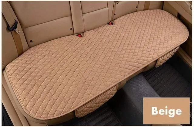 Leinen Autositzbezug Four Seasons Vorne Hinten Flachs Kissen Atmungsaktive Matte Pad Auto Zubehör Universalgröße