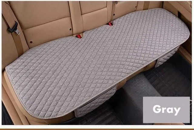 Leinen Autositzbezug Four Seasons Vorne Hinten Flachs Kissen Atmungsaktive Matte Pad Auto Zubehör Universalgröße