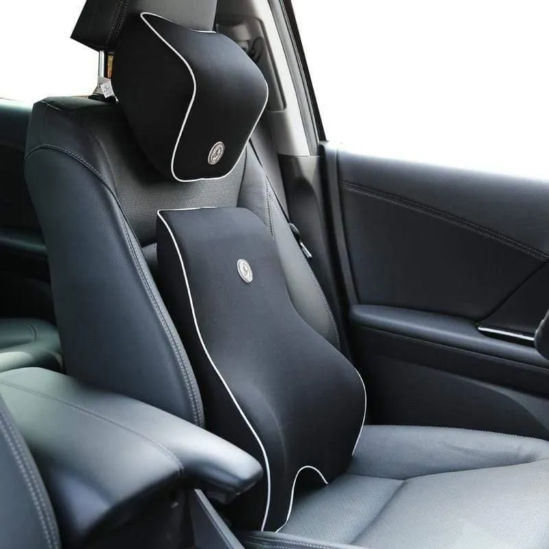 1Set Auto Autositz Unterstützt Lendenkissen Kopfstütze Nackenstütze Memory Foam Kreuzschmerzen Orthopädie Körperkissen