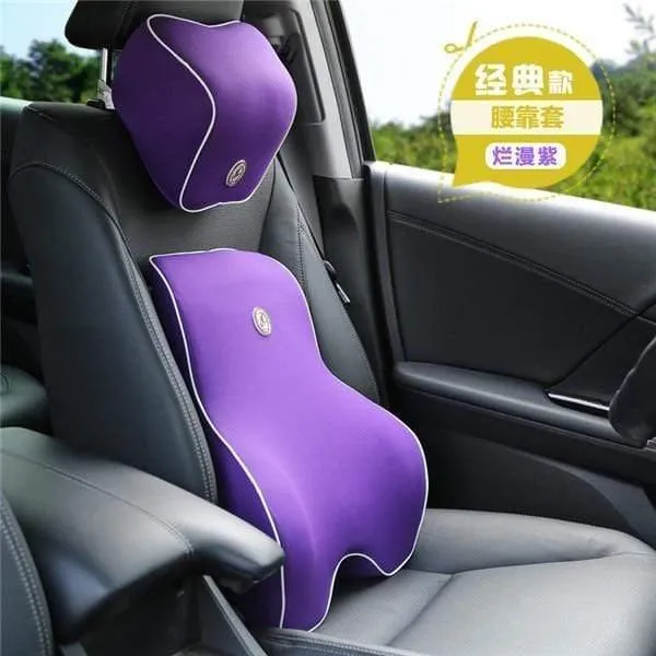 1Set Auto Autositz Unterstützt Lendenkissen Kopfstütze Nackenstütze Memory Foam Kreuzschmerzen Orthopädie Körperkissen