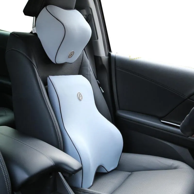 1Set Auto Autositz Unterstützt Lendenkissen Kopfstütze Nackenstütze Memory Foam Kreuzschmerzen Orthopädie Körperkissen