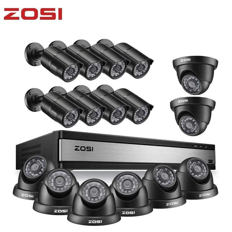 HD 1080P 16 CH CCTV-Kamera-Sicherheitssystem im Außen-/Innenbereich mit 16-teiligem Kamera-Videoüberwachungs-DVR-Kit