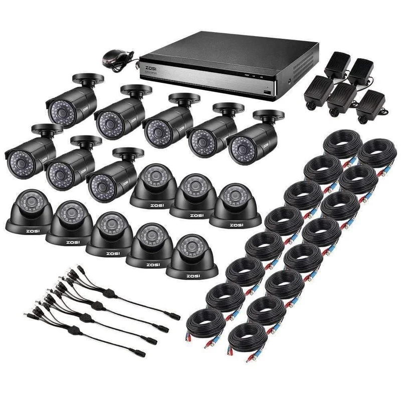 HD 1080P 16 CH CCTV-Kamera-Sicherheitssystem im Außen-/Innenbereich mit 16-teiligem Kamera-Videoüberwachungs-DVR-Kit