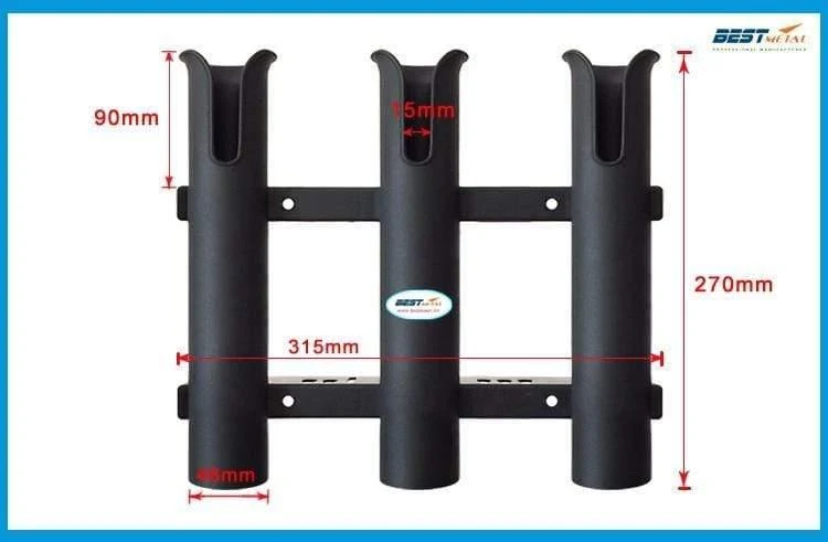 Marine Boot Yacht Kajak Fischen Vertikale 3 Link Rutenhalter Organizer Polrohr Halterung Sockel Rack Köder Zangen Lagerung