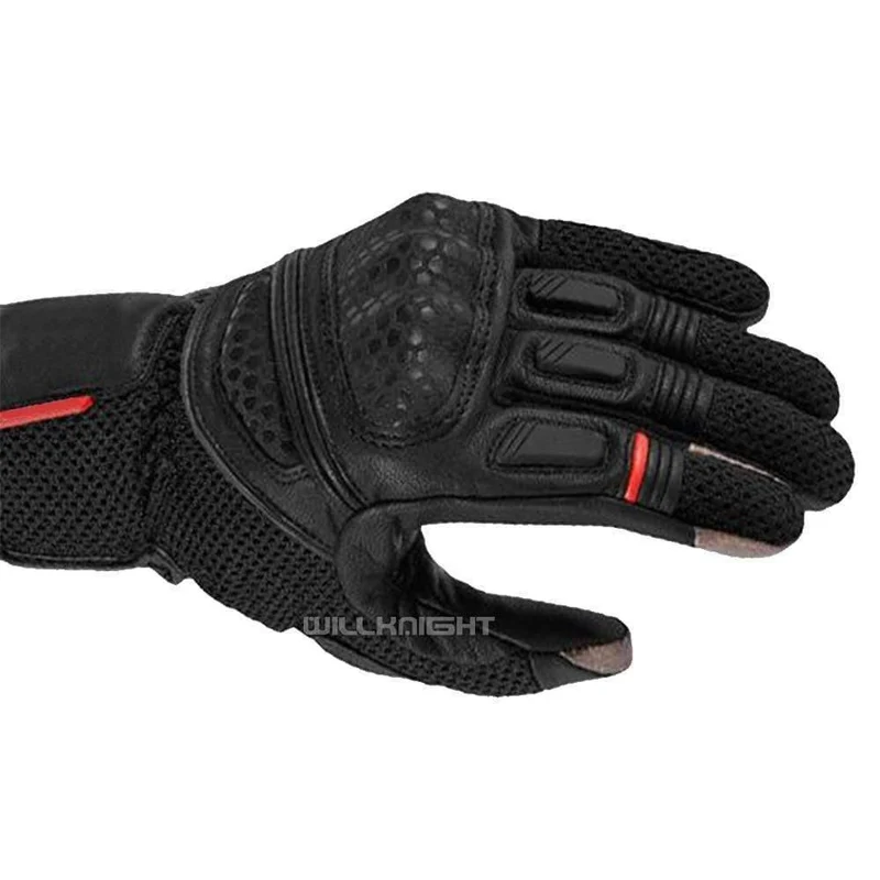 Dirt 2 Herren Schwarz Lederhandschuhe Motorrad Moto Off Road Racing Handschuhe Herren