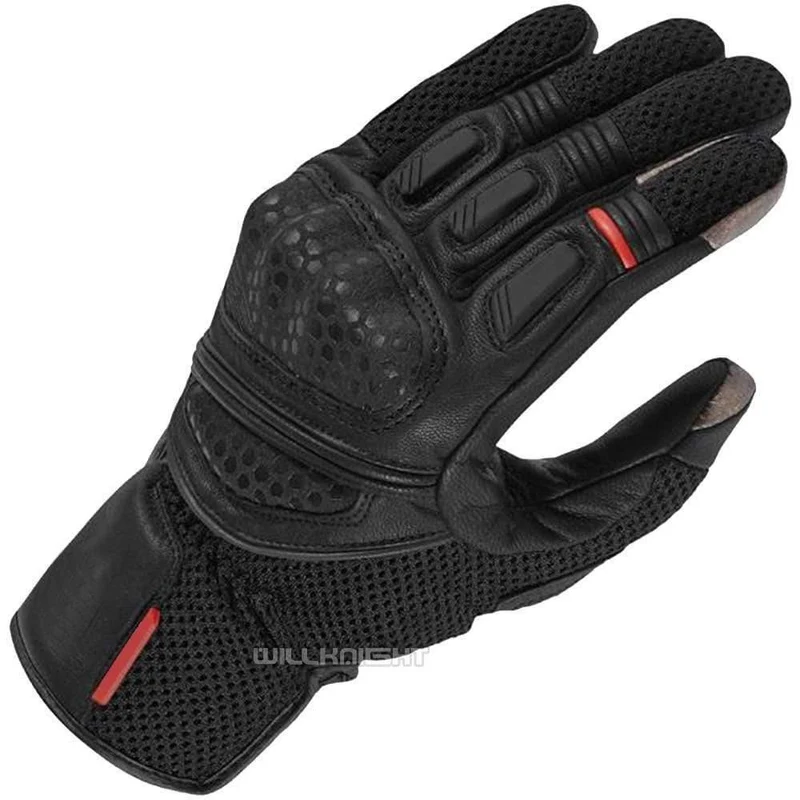 Dirt 2 Herren Schwarz Lederhandschuhe Motorrad Moto Off Road Racing Handschuhe Herren