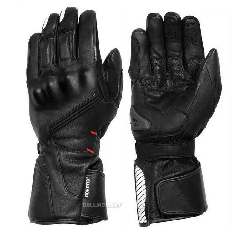 100% Wasserdichte Handschuhe Motorradschutz ATV Riding Winter Schwarz Echtlederhandschuhe