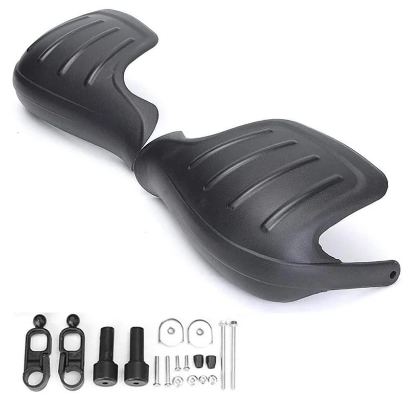 1 Pair PP Motorrad Windabweiser Handschutz Handschutzschild Schwarz