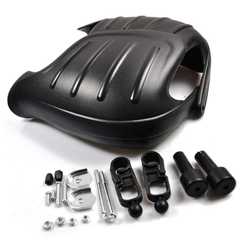 1 Pair PP Motorrad Windabweiser Handschutz Handschutzschild Schwarz