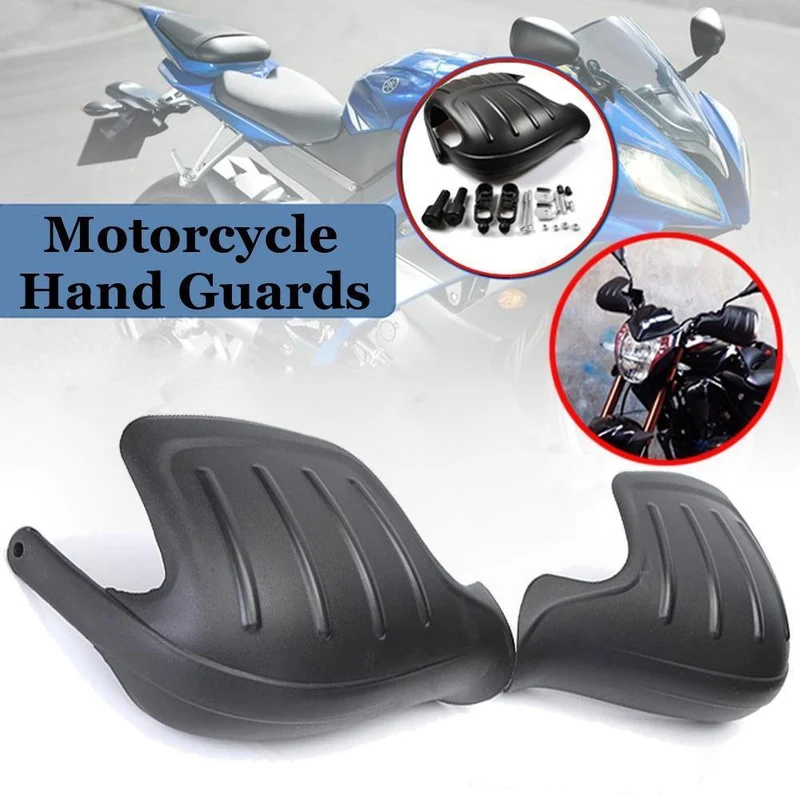 1 Pair PP Motorrad Windabweiser Handschutz Handschutzschild Schwarz