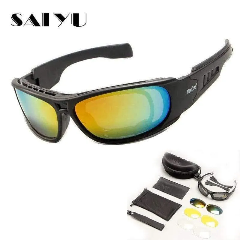 Taktische C6 Gläser Militärbrille Kugelsichere Armee Sonnenbrille Mit 4 Objektiv Männer Schießen Brillen Motorrad Gafas